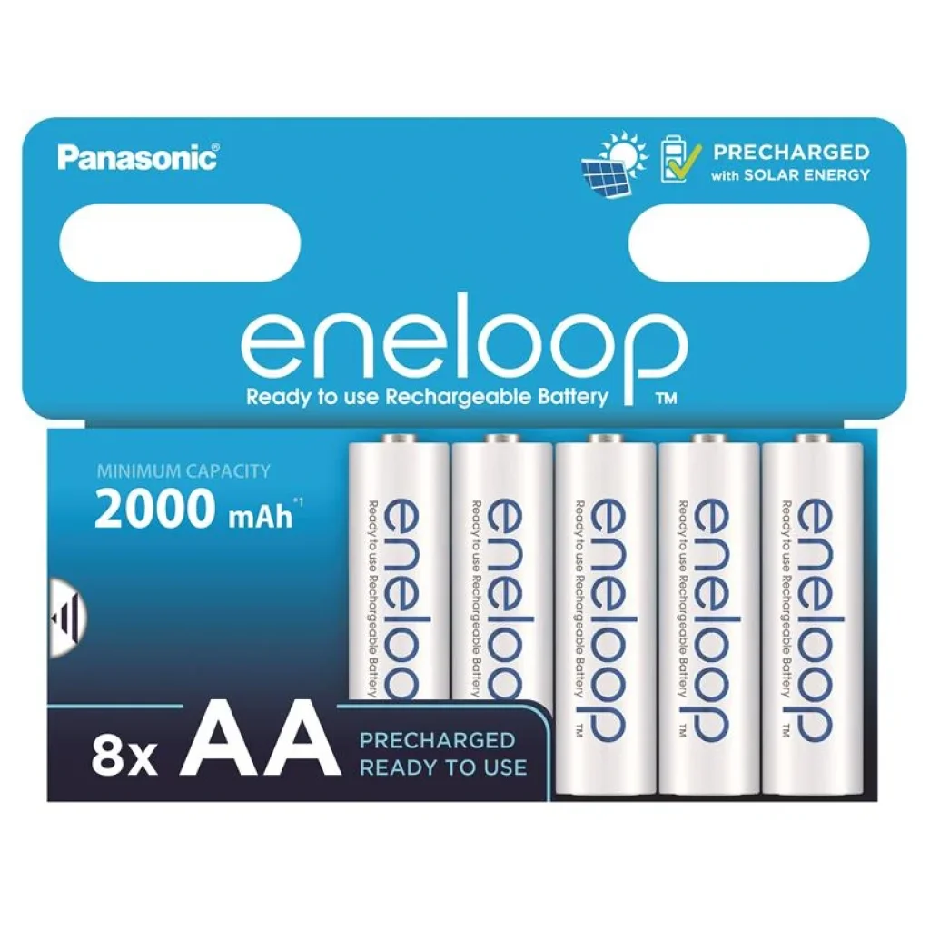 Акумулятор Panasonic Eneloop NI-MH AA 2000 мАг, 8 шт., BK-3MCDE/8HH UA